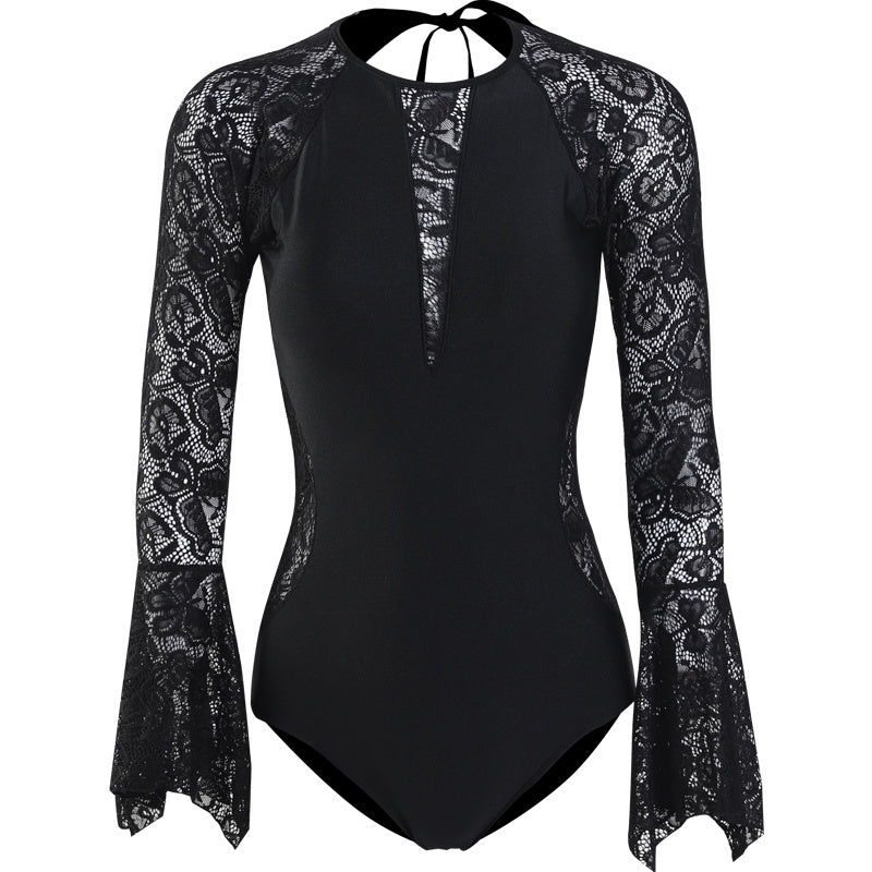 Elegant Long-Sleeve Sunscreen Swimwear