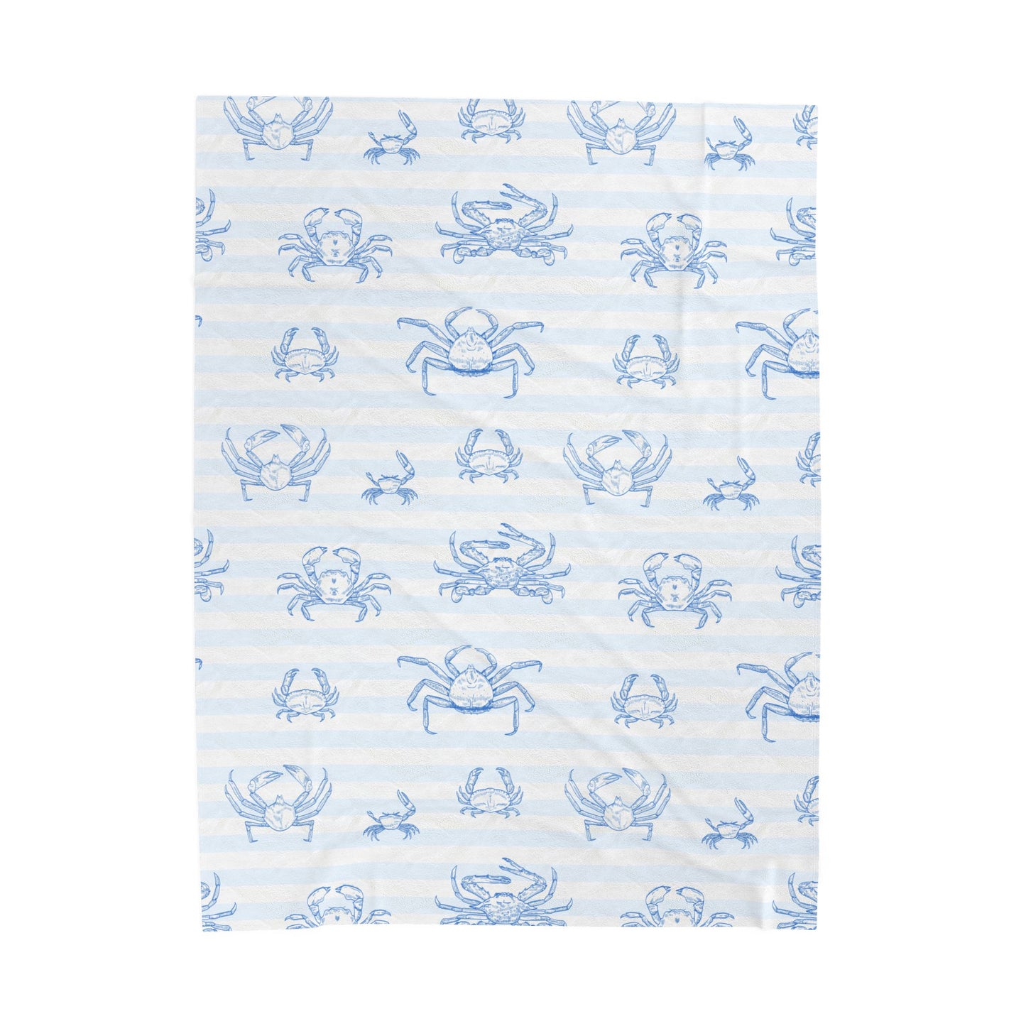 Cozy Crab Velveteen Plush Blanket | Nautical Decor, Beach Gift, Home Comfort, Kids Room, Ocean Vibe