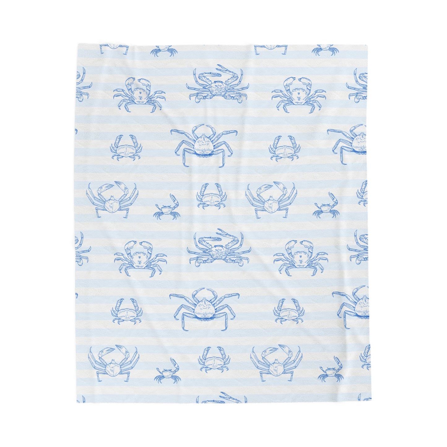 Cozy Crab Velveteen Plush Blanket | Nautical Decor, Beach Gift, Home Comfort, Kids Room, Ocean Vibe